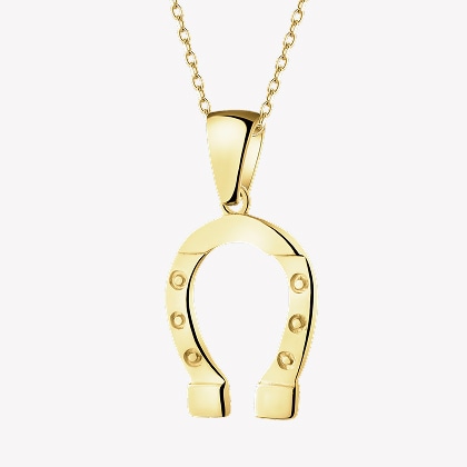 Gold pendant - horseshoe