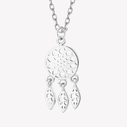 Silver dreamcatcher necklace