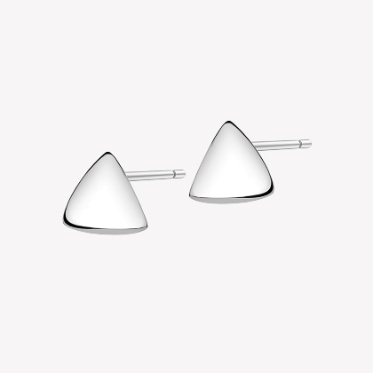 Silver earrings - triangles