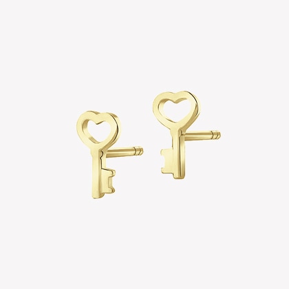 Gold earrings - keys