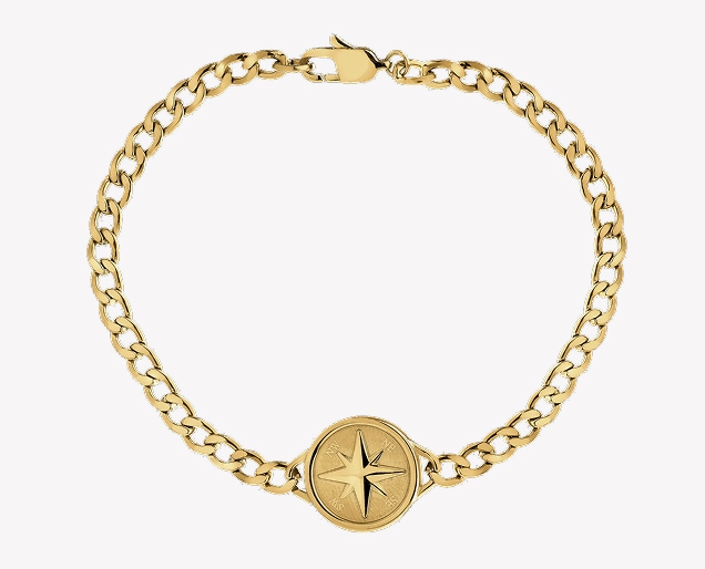 Gold-plated bracelet – compass