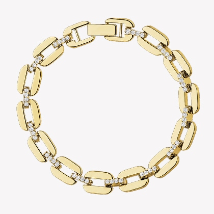 Gold chain bracelet