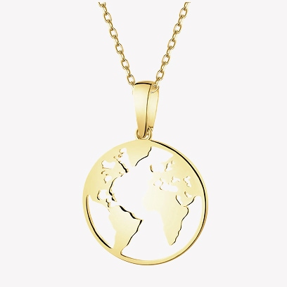 gold pendant - planet
