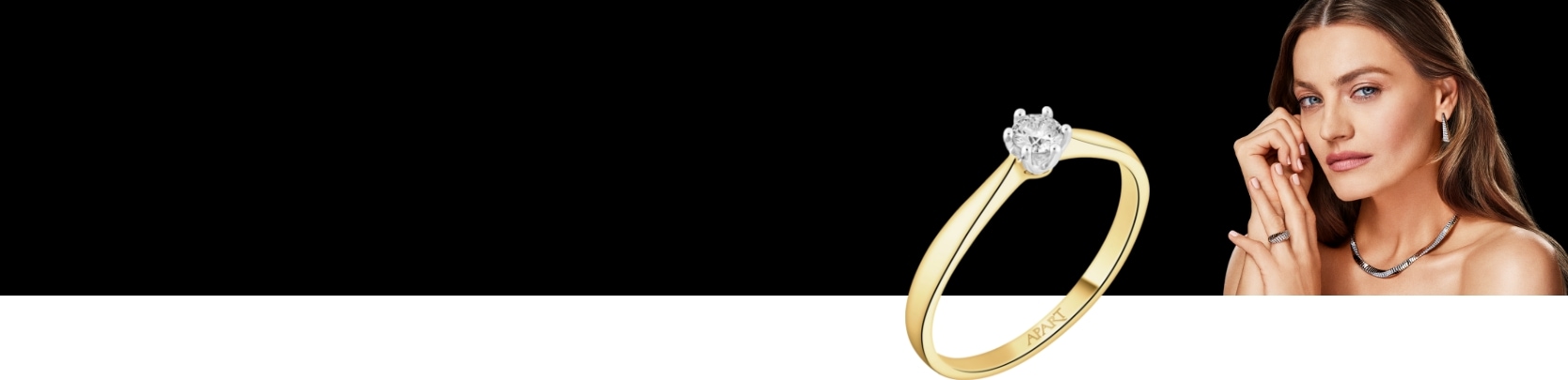 Model Anna Jagodzińska and a ring with one diamond