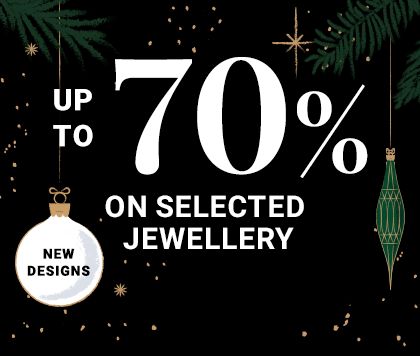 70% on selected jewellery