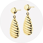 gold hanging earrings