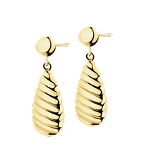 gold hanging earrings