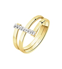 Gold ring - cut glass