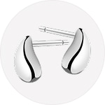 silver earrings with zircons - stars, moons