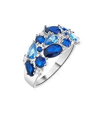 Silver ring with cubic zirconia