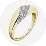 Yellow Gold, White Gold Ring with Diamonds