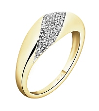 Yellow Gold, White Gold Ring with Diamonds