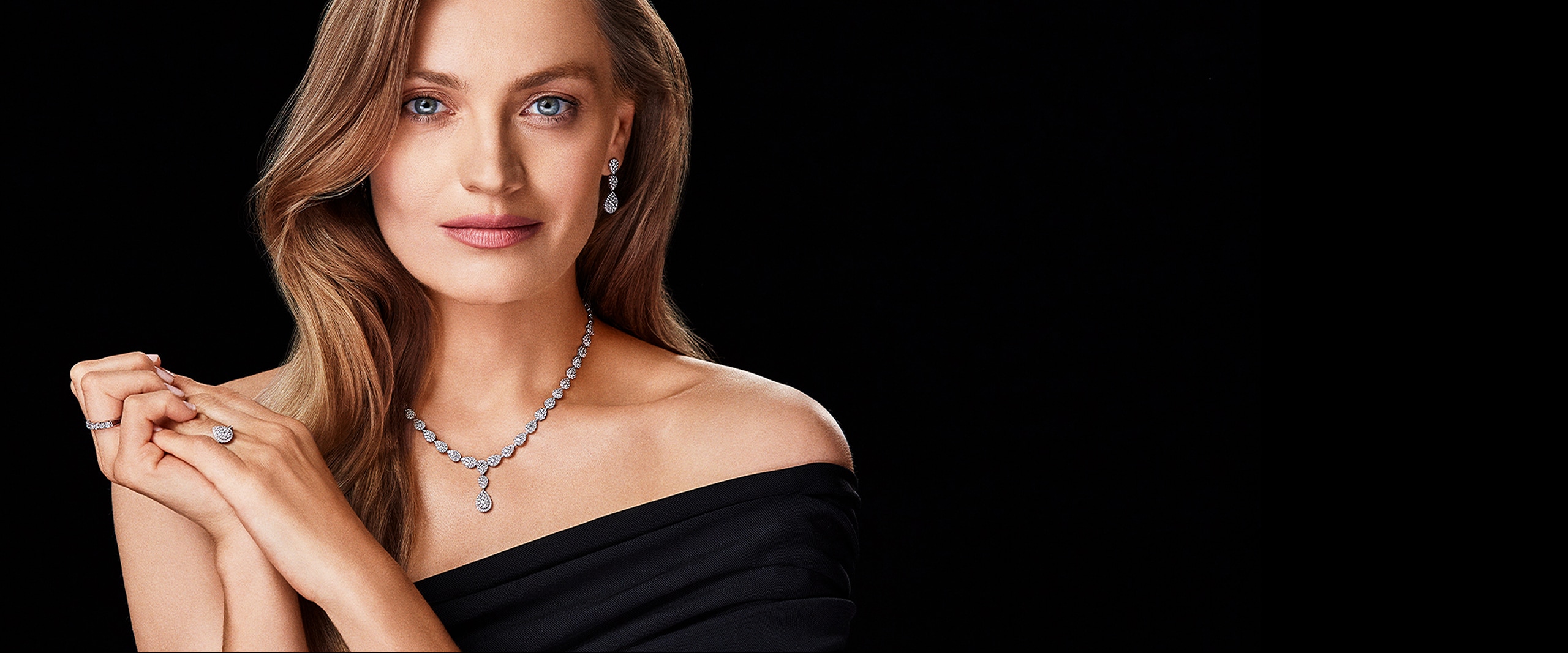 Anna Jagodzińska styled in diamond jewellery