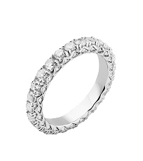 Rhodium Plated Silver Eternity with Cubic Zirconia