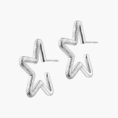 Silver earrings - star