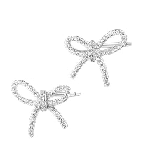 Rhodium Plated Silver Earrings with Cubic Zirconia