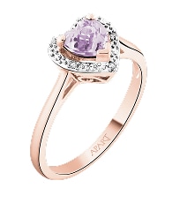 14 K Rhodium-Plated Yellow Gold Necklace with Diamonds