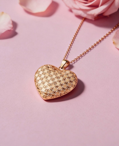 Gold pendant - heart