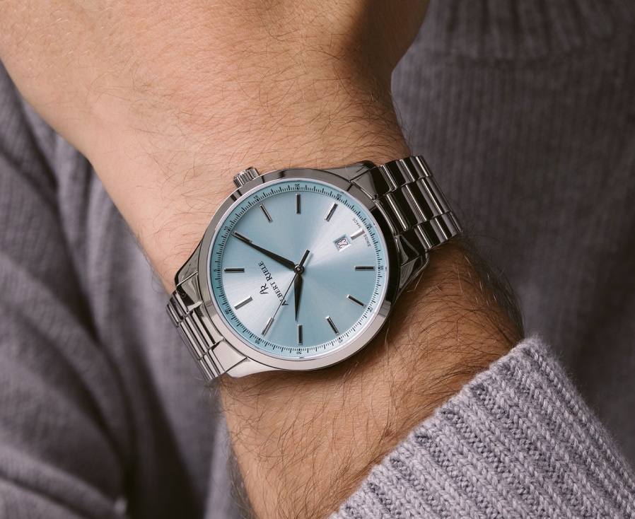 Steel watch - Albert Riele Concerto with turquoise case