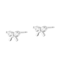 Rhodium Plated Silver Earrings with Cubic Zirconia