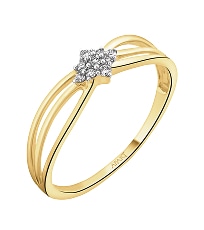Rhodium-Plated White Gold Ring - fineness