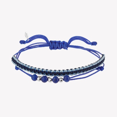 Fun Fun Collection - blue bracelet with a gold pendant