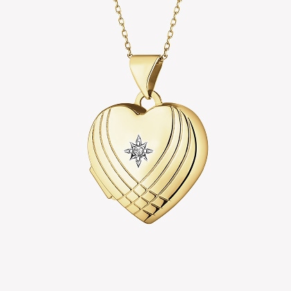 A golden heart-shaped locket