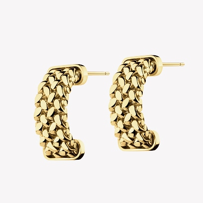 Gold earrings - weaves