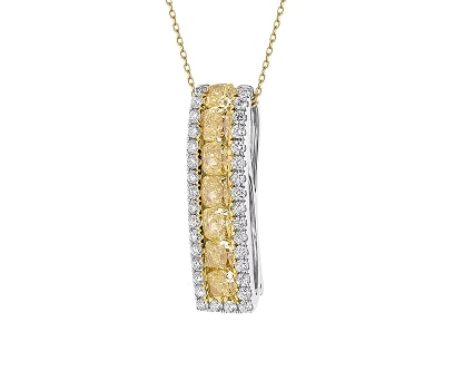 White gold pendant with diamonds