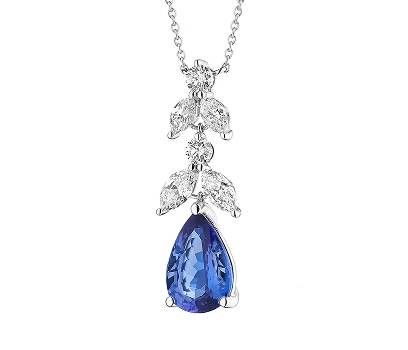 White gold and diamond necklace