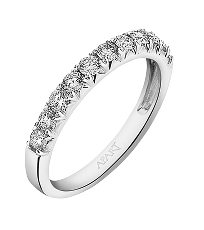 White gold ring with diamonds