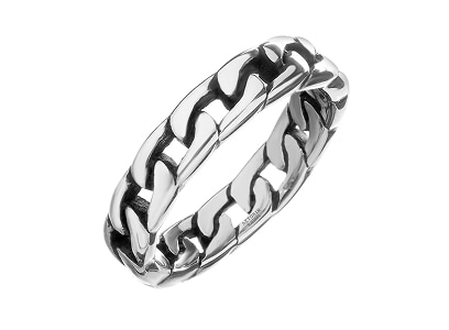 Silver men's ring