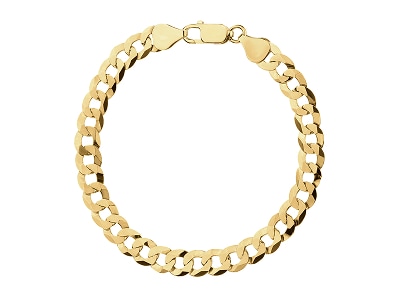 Gold-plated silver bracelet - armour