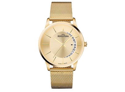 Bergstern watch with brass bracelet