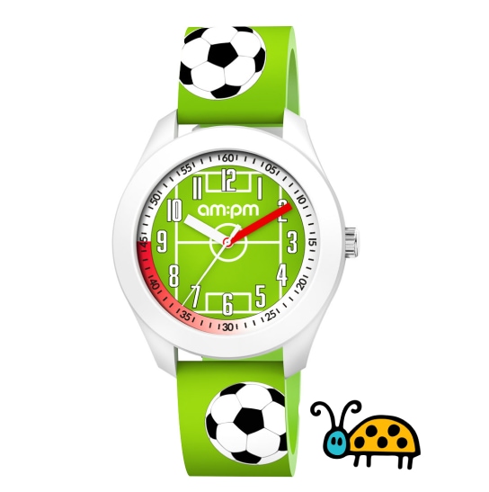 AM:PM brand watch with green band