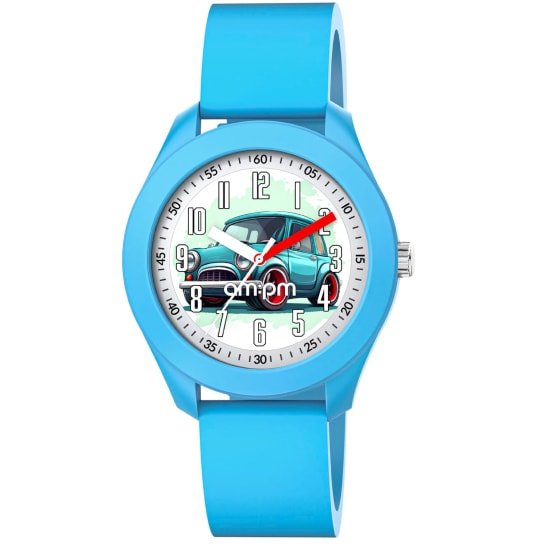 AM:PM watch with a blue band