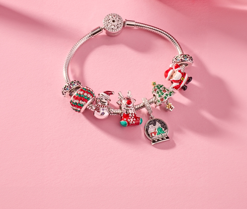 Bransoletka Beads ze świątecznymi zawieszkami