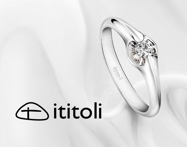 Pierścionek z białego złota z brylantem