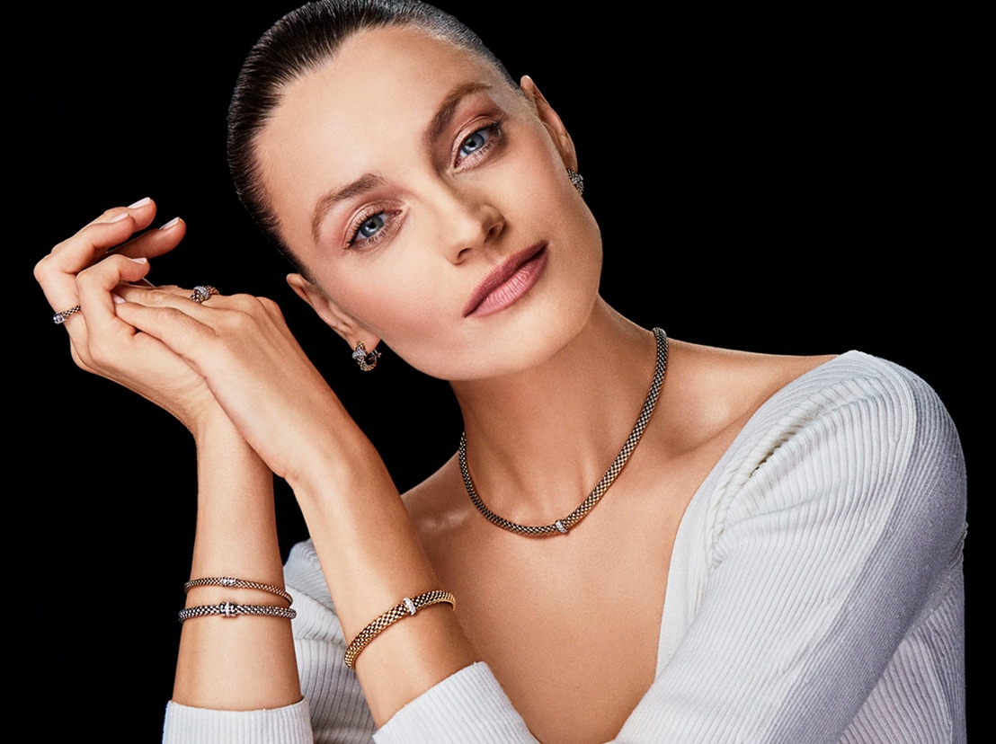 Biżuteria z żółtego i białego złota z brylantami