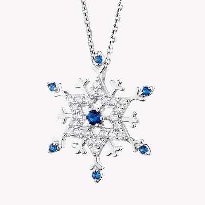 Zawieszka srebrna ze spinelem i cyrkoniami