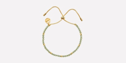 Bransoletka z mosiądzu pozłacana z peridotami