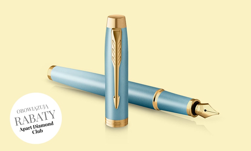 pióra wieczne w kolorze błękitno-złotym