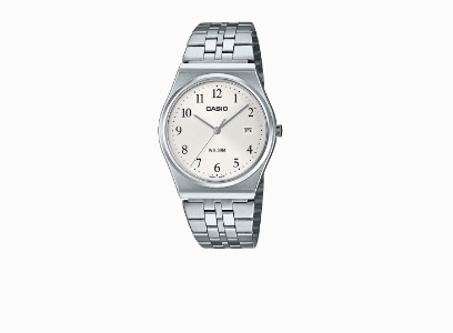 Stalowy zegarek marki Casio