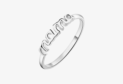 Pierścionek srebrny - mama