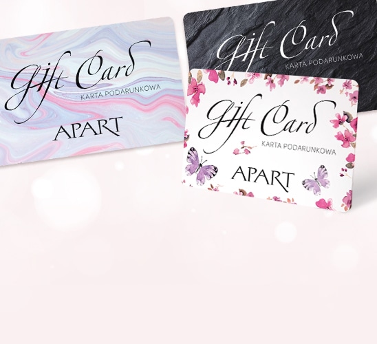 Karty podarunkowe w różnej kolorystyce