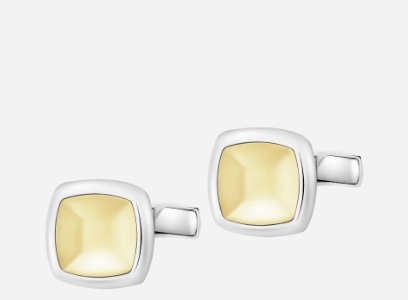 Złote spinki do mankietów