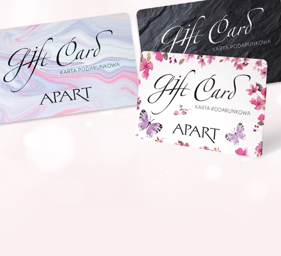 Karty podarunkowe w różnej kolorystyce