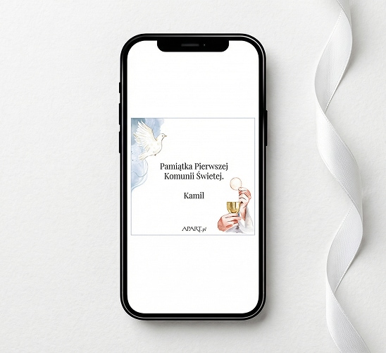 Elektroniczna kara podarunkowa z okazji pierwszej komunii Świętej