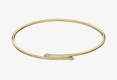 Złota bransoletka zdobiona cyrkoniami