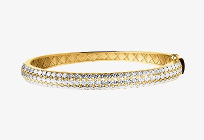 Złota bransoletka z cyrkoniami